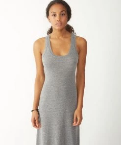 Alternative Apparel - Racerback Eco-Jersey Maxi Dress, Eco Grey Sale