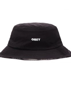 OBEY - Sam Reversible Bucket Hat, Black Multi