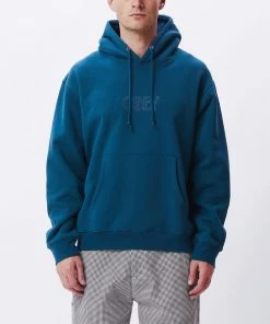 OBEY - Regal Pullover Men's Hoodie, Deep Ocean