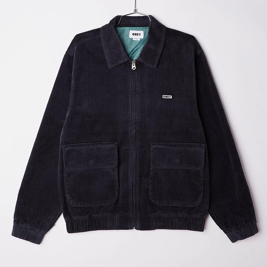 Mens OBEY - Captain Men's Jacket, French Navy 1 Mens OBEY - Captain Men's Jacket, French Navy