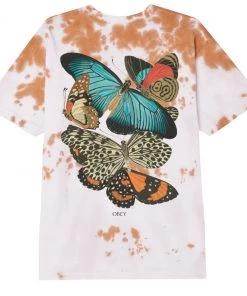 Mens OBEY - Flee Heavyweight Box Men's Tee, Desert Sun Tie Dye
