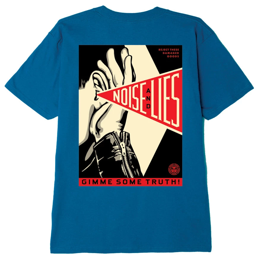 Mens OBEY - Gimme Some Truth Men's Classic Tee, Royal Blue 1 Mens OBEY - Gimme Some Truth Men's Classic Tee, Royal Blue