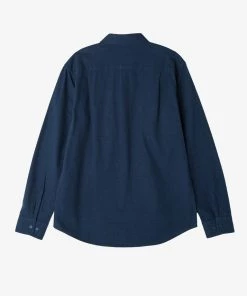 Mens OBEY - Gunner Woven L/S Men's Shirt, Navy