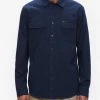 Mens OBEY - Gunner Woven L/S Men's Shirt, Navy