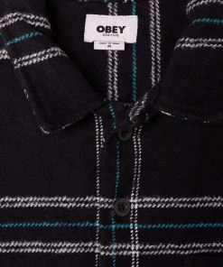 OBEY - Fiasco Woven Men's Shirt, Black Multi