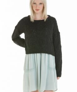 OBEY - Atherton Crewneck Sweater, Heather Black