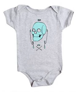 Rhymesayers Music P.O.S. - Glover Skull Infant One Piece, Heather Grey