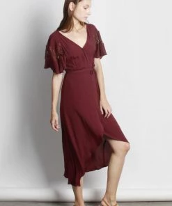 MOD REF - The Amber Dress, Burgundy Womens