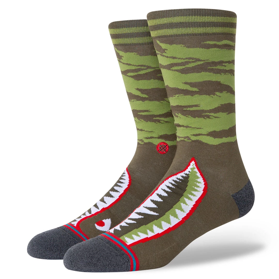 Stance - Warbird Men's Socks, Olive 1 Stance - Warbird Men's Socks, Olive