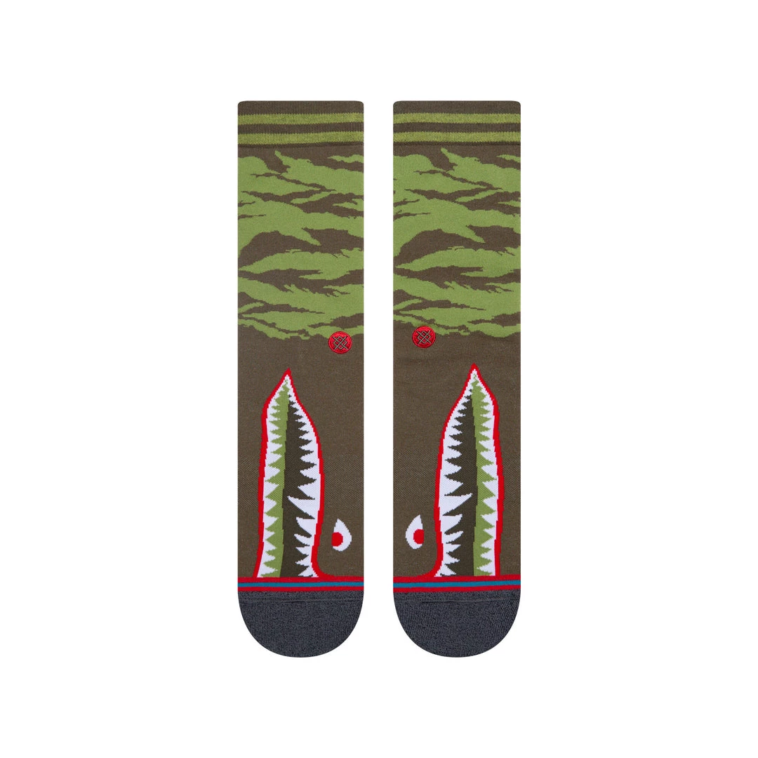 Stance - Warbird Men's Socks, Olive 2 Stance - Warbird Men's Socks, Olive