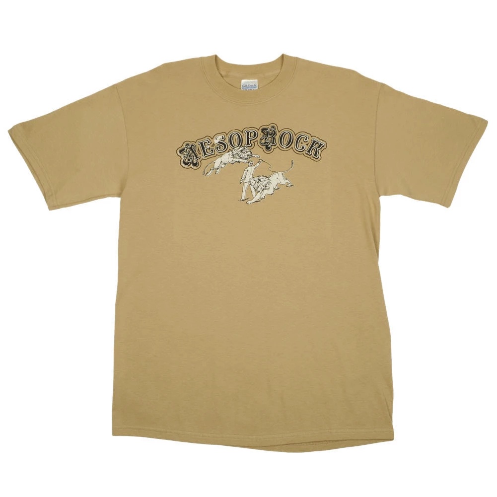 Aesop Rock - Fast Cars Men's Shirt, Tan 1 Aesop Rock - Fast Cars Men's Shirt, Tan