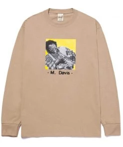 HUF X Miles Davis - At Fillmore L/S Tee, Sand