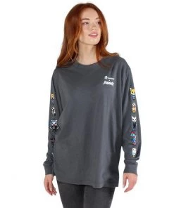 Tokidoki X Aggretsuko - Aggretsuko Sleeves L/S Men's Tee, Smoke Mens 5 Tokidoki X Aggretsuko - Aggretsuko Sleeves L/S Men's Tee, Smoke Mens