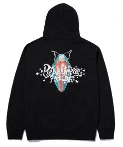 Mens HUF X Pleasures - Beetle Men's Pullover Hoodie, Black