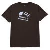 Mens HUF X Pleasures - Breaking Bread Tee, Chocolate