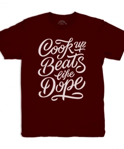 Loud Silence - Cook Up Beats Men's Tee, Burgundy Mens