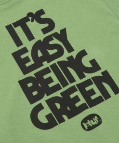 Mens HUF - Easy Green Tee, Dill Green