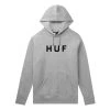 HUF - Essentials OG Logo Hoodie, Grey Heather