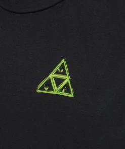 HUF - Green Buddy Triple Triangle Tee, Black Mens 6 HUF - Green Buddy Triple Triangle Tee, Black Mens