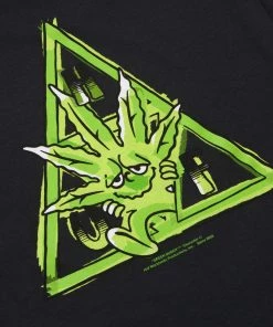 HUF - Green Buddy Triple Triangle Tee, Black Mens 7 HUF - Green Buddy Triple Triangle Tee, Black Mens