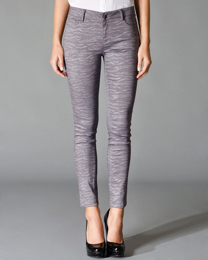 Flying Tomato Sale Spirit Animal Skinny Pants, Glittery Grey 1 Flying Tomato Sale Spirit Animal Skinny Pants, Glittery Grey
