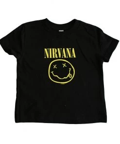 Band Tees Kids Nirvana - Smile Toddler Tee, Black