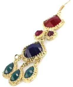 Girly Falu Chandelier Drop Earrings, Multi