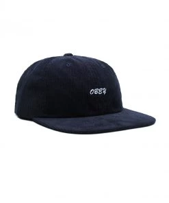 Mens OBEY - Brush 6 Panel Men's Strapback, Navy