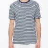 Mens OBEY - Reno Stripe Men's Pocket Tee, Blue Multi