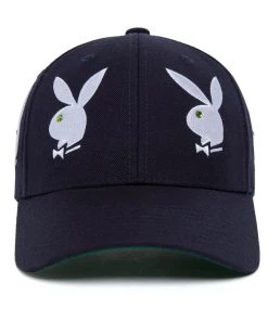 HUF X Playboy - Rhinestone 6 Panel Hat, Navy Mens