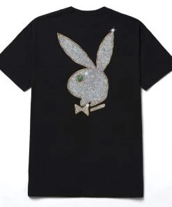 Mens HUF X Playboy - VVS Logo Tee, Black