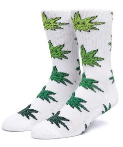 HUF X Green Buddy - Purple Life Buddy Socks, White