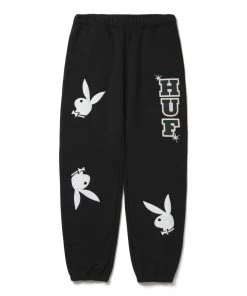 HUF X Playboy - Rabbit Head Fleece Pants, Black