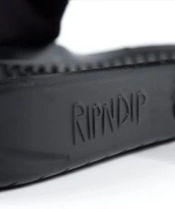 RIPNDIP - Lord Nermal Slides, Black Mens 10 RIPNDIP - Lord Nermal Slides, Black Mens