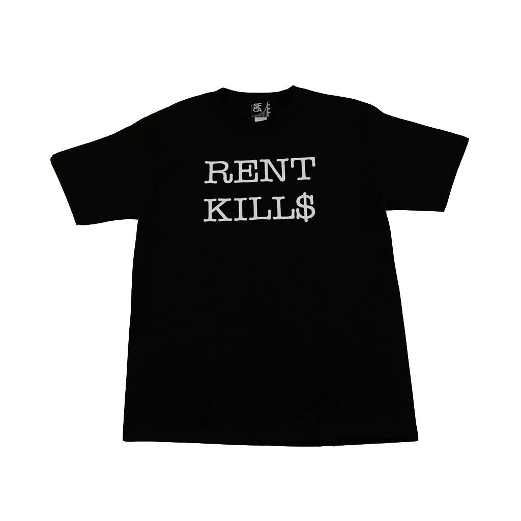 SFCA - Rent Kills Men's Tee, Black 1 SFCA - Rent Kills Men's Tee, Black