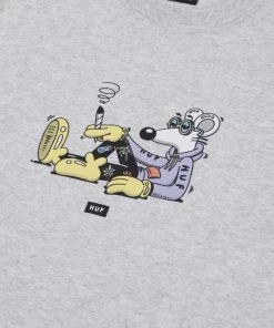 HUF X Steven Harrington - Mouse Men's Tee, Grey Heather Mens