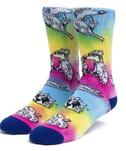 Mens HUF X Steven Harrington - Tie Dye Crew Socks, Tie Dye
