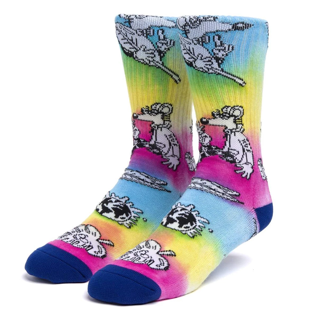 Mens HUF X Steven Harrington - Tie Dye Crew Socks, Tie Dye 1 Mens HUF X Steven Harrington - Tie Dye Crew Socks, Tie Dye