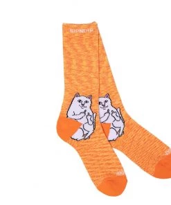 RIPNDIP - Lord Nermal Socks, Orange Speckle Mens