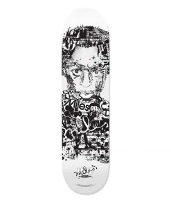 HUF X Miles Davis - Vote For Miles Skateboard Deck, White Mens