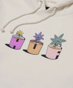 Mens HUF X Green Buddy - Water Your Garden Men's Pullover Hoodie, Natural