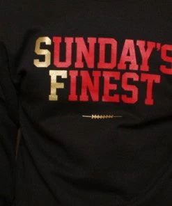 Adapt Clothing Adapt - Sunday's Finest Crewneck Men's Sweatshirt, Black/Gold Mens