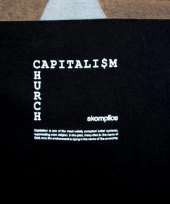 Akomplice - Capitalism/Religion Men's L/S Tee, Black