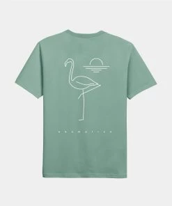Akomplice - Tranquilo Flamingo Men's S/S Tee, Slate Green Mens