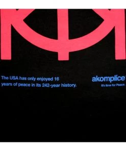 Akomplice - US Peace Men's Tee, Black/Red/Blue Mens