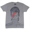 Mens David Bowie - Aladdin Sane Men's Shirt, Heather Triblend