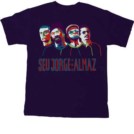 Seu Jorge - Portraits Men's Shirt, Navy 1 Seu Jorge - Portraits Men's Shirt, Navy