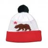 Mens TRUE - Cali Bear Pom Beanie Hat, White