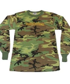 Music Definitive Jux - Gold Logo Long Sleeved Men's Shirt, Camo