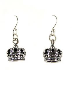 Womens Minx - Crown Earrings, Sterling Silver